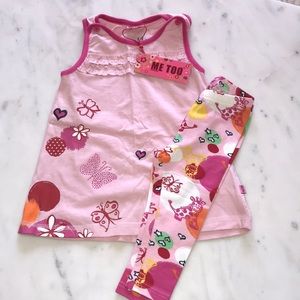 NWT Me Too tunic and leggings set
